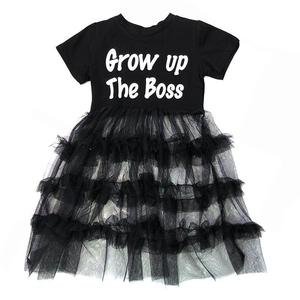 Nueva llegada de diseño de verano lindo Casual bebé chica vestido falda niños ropa carta impresión niños vestido de niña - Product Image 6