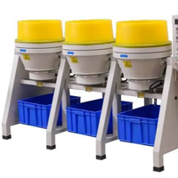 Machine de polissage à courant de Foucault à grande vitesse industrielle à trois tambours de 18 L pour le métal, équipement de meulage de surface de précision