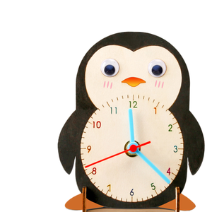 Juguete Educativo para Niños, Reloj DIY - Pingüino de Madera Hecho a Mano para que los Niños de Jardín de Infancia Aprendan la Hora, <span class=keywords><strong>Ciencia</strong></span> <span class=keywords><strong>y</strong></span> <span class=keywords><strong>Tecnología</strong></span> - Product Image 1