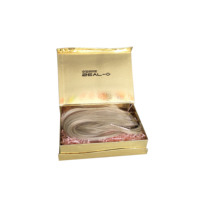 Emballage de luxe en carton doré personnalisé pour chaussures, vêtements, chaussettes, fourrures - Boîtes cadeaux recyclables avec doublure en éponge, design pliable