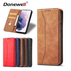 Leather Case For Samsung Galaxy S21 S20 S10 S9 S8 Plus/Ultra/Lite S7 S6 Edge S5 S20FE S10E/Plus Wallet Case For Note 20/10/9/8