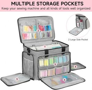 Sac de rangement pour machines à coudre, grande capacité, double couche, échantillon gratuit, de bonne qualité, pour machines à coudre portables - Product Image 5