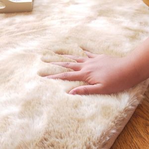 <span class=keywords><strong>Tapis</strong></span> en fausse fourrure de lapin de luxe - <span class=keywords><strong>Tapis</strong></span> moelleux et épais pour salon et chambre, lavable en machine, antidérapant - Product Image 1