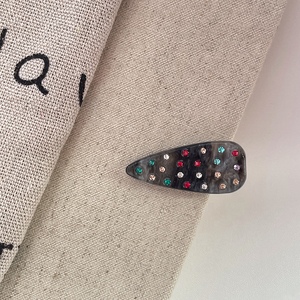 Pinza de pelo de acetato, accesorios de moda para niñas jóvenes, horquilla de pelo con diamantes de imitación coloridos, pinza de pico de pato decorada con cristal - Product Image 4