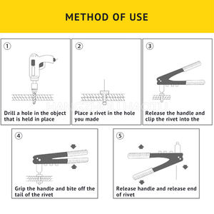 أداة يدوية صغيرة متعددة الوظائف مزودة بفوهة طويلة وفائقة الجودة مسدس مسامير برشام صغير - Product Image 5