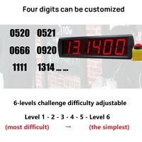 Jeu de Défi de Chance Populaire pour Fêtes en Famille : Minuteur de Jeu 10 Secondes LED Rouge Numérique Compte à Rebours Horloge de Réaction 10s Avec Bouton Start/Stop