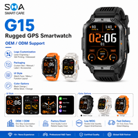 Reloj Inteligente G15 GPS con Logotipo Personalizado, Venta al Por Mayor de Fábrica, Pantalla AMOLED de 1.96 Pulgadas, Llamadas, Resistente al Agua 3ATM, Reloj Inteligente Deportivo para Exteriores
