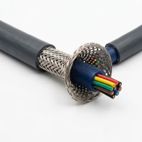 Câble électrique de commande flexible RVVP 6 conducteurs 300/300V, isolé en cuivre, blindé en PVC, gaine tressée -10~70°C