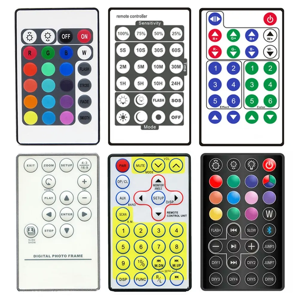 Ultra-thin Infrared Remote Control for Colorful RGB LED Light Universal 38K IR Remote Controller 24/28/32 Keys OEM ODM Custom