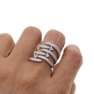 NUOVO Anello di Lusso alla Moda con Charm AAA Cz per <span class=keywords><strong>Matrimonio</strong></span> Gioiello da Donna per Feste Spedizione Gratuita - Product Image 5