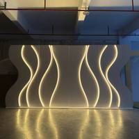 Support de fond de scène en acrylique blanc avec éclairage LED, décoration de fête, toile de fond pour événements, nouveau design 2026, mariage de luxe