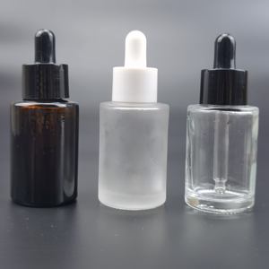 5ml 10ml 15ml 20ml 30ml 50ml 100ml Empty Flat Shoulder Clear Frosted Amber Glass Dropper <b>Bottles</b> for Essential <b>Oil</b> - Product Image 1