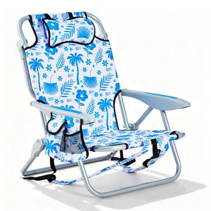 Camping Recliner Chair Aluminum Alloy Outdoor Folding Fishing Chair Portable Camping Chair With Removable Head Rest - Product Image 6