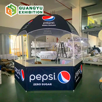 Stand Dôme avec Comptoir 3M Personnalisé pour Vendeur Alimentaire, Tente Promotionnelle Hexagonale Imprimée sur Mesure 10x10, Kiosque Portable