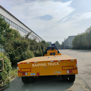 3 AS 150 Ton diskon muatan depan leher angsa lepas pasang baja semi-trailer pemuatan rendah - Product Image 5