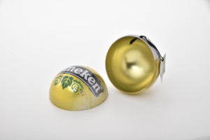 Modern Festive Christmas Ball Metal Craft 135ml Offset Printed Hanging <b>Decoration</b> with Hang Tag <b>Ribbon</b> Gift Packing Ornaments - Product Image 5