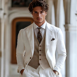 Giacca Cardigan da <span class=keywords><strong>Uomo</strong></span> Primaverile Estivo alla Moda, in Cotone <span class=keywords><strong>Lino</strong></span>, Stampa Digitale, Monopetto, Scollo a V, con Cerniera, Vestibilità Ampia - Product Image 1