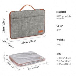 Sac pour ordinateur portable imperméable pour homme et femme, fabriqué en usine BSCI, pochette pour tablette, sac de voyage pour le bureau, sac pour ordinateur portable, sac pour ordinateur - Product Image 2