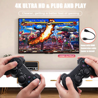 Console de jeu rétro GD10 64G 4K HD avec deux manettes sans fil 2.4G, 20000 jeux, PSP, cadeau de Noël, console de jeu TV, occasion