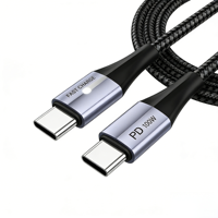 Câble USB-C en nylon tressé durable avec conducteur en cuivre pur pour charge rapide 5A, idéal pour téléphones, tablettes et appareils photo (vente en gros)