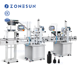 ZONESUN, aplicador automático superior giratorio, miel, Chile, Ketchup, salsas, boquilla de plástico, botella, máquina taponadora - Product Image 1