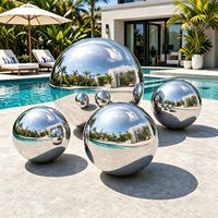 Boule miroir gonflable géante réfléchissante en PVC argenté, décorations de Noël réutilisables, gonflables publicitaires OEM