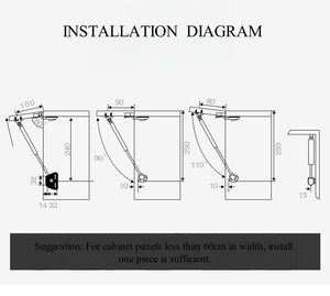 Goodcen đồ nội thất nhà bếp cửa tủ mùa xuân khí mùa xuân hỗ trợ lên và xuống cửa thủy lực khí mùa xuân - Product Image 4