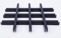 Tuile de plafond suspendu en aluminium à grille ouverte et décoration de plafond à cellules suspendues en aluminium métallique