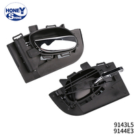 Poignée de porte intérieure 9143L5 9144E3 pour Peugeot 206 207 Citroën C2 Avant Arrière Gauche Droite 9143A5 914480 Poignée de préhension intérieure Noire