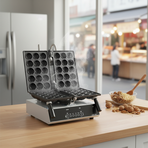 New CookTech Automatic Hotteok Walnut Cake Machine Stainless Steel SUS304 Korean Snack Maker Digital Touch Control Portable - Product Image 3