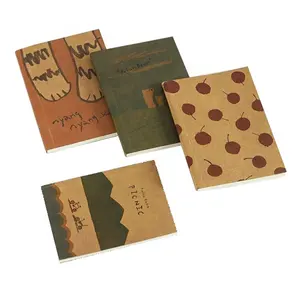 Vente en gros Papeterie papier kraft Journal intime mignon Mini bloc-notes exquis Carnet de poche portable