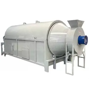 2023 Multi-function automatic industrial drum dryer stainless steel sawdust organic sludge straw dryer