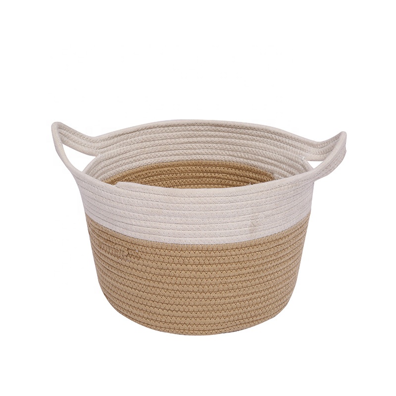 fashion high quality baby clothing storage basket cotton rope basket