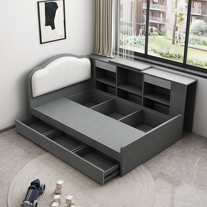 Baby Kids Crib Modern Simple Wood White Single <b>Beds</b> Models With Drawer Classic Design Wooden <b>Bed</b> <b>House</b> for Two Room Set JC-C030 - Product Image 3