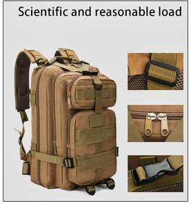 Nouveau Design Grande Capacité 30L 35L Sac à Dos Tactique Extérieur Étanche Oxford Fermeture Éclair Durable Polyester pour Voyage Randonnée - Product Image 6