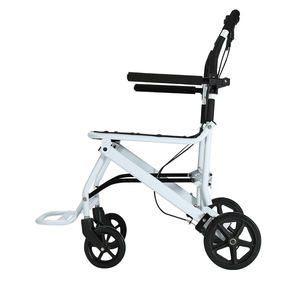 Lega di alluminio pieghevole ultraleggera con freno a mano imbarco e da viaggio per disabili da trasporto - Product Image 3