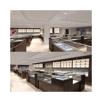 Pequeño escaparate LED al por menor para la cabina de conferencia de diamante de cristal de la joyería con cerradura para la exhibición del mostrador de la feria Jewel Display