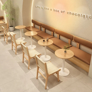 Stand ristorante e tavolo da pranzo Set di posti a sedere commerciali durevoli per caffè e bar - Product Image 1