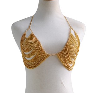 Cadena <span class=keywords><strong>de</strong></span> cuerpo <span class=keywords><strong>de</strong></span> <span class=keywords><strong>pasarela</strong></span> para mujer, <span class=keywords><strong>Bikini</strong></span> con flecos exagerados, joyería, arnés <span class=keywords><strong>de</strong></span> sujetador con borlas largas, accesorio <span class=keywords><strong>de</strong></span> estilo europeo - Product Image 5