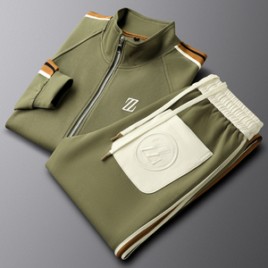 ชุดกีฬาลำลองแฟชั่นฤดูใบไม้ร่วงใหม่จากผู้ผลิต ชุดสองชิ้น เสื้อแขนยาวทรงหลวม กางเกงขายาวทรงตรง - Product Image 5