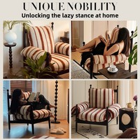 Fauteuil en velours vintage de style français, chaise Chi-wu, multifonctionnel, design, pour salon, balcon, bureau à domicile