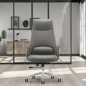 Silla de Conferencia Moderna, Ergonómica y Transpirable de Cuero con Altura Ajustable y Reposacabezas Fijo - Product Image 6