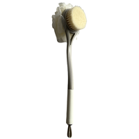 NOUVEAU Design 2-en-1 Brosse de nettoyage exfoliante à poils doux pour le corps Brosse à boule de bain à long manche