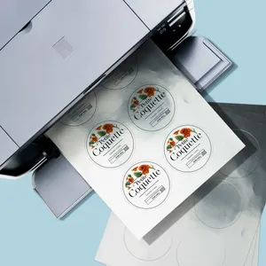 Pegatinas de hoja cuadrada personalizadas, papel de etiqueta, logotipo de lujo, vinilo personalizado, impermeable, corte de beso, pegatina de logotipo de embalaje - Product Image 3