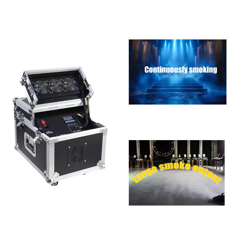 Wedding bar stage atmosphere props 600W double fog machine smoke spray effect fog machine with flight case