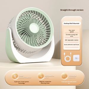 Nuevo Ventilador Eléctrico de Escritorio con Rotación de 360 Grados, Ventilador Portátil Eléctrico Silencioso de 4 Velocidades Recargable de 1800 mAh para Montar en la Pared - Product Image 5