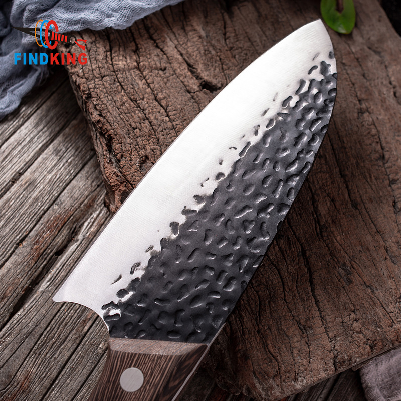 FINDKING Full Tang Handmade Butcher Knife Chef Kitchen Knife High Carbon Clad Steel Cleaver Filleting Slicing Knives