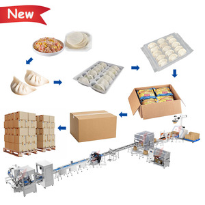 Tự động hoành thánh gyoza tôm bánh bao wrapper làm khay gối túi máy đóng gói carton niêm phong đóng gói dòng máy - Product Image 1
