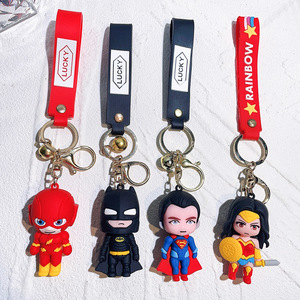 Llavero de Anime, Llavero de Superhéroes, <span class=keywords><strong>Superman</strong></span>, Batman, <span class=keywords><strong>Mujer</strong></span> <span class=keywords><strong>Maravilla</strong></span>, Flash, Colgante de Silicona para Bolsa - Product Image 2