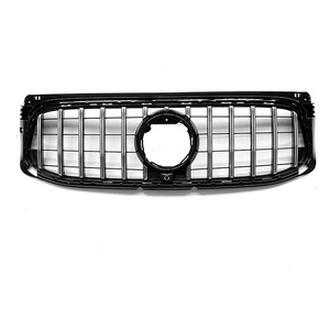 Parrilla Delantera para Mercedes-Benz Clase GLB, Totalmente Negra con Franjas Verticales Plateadas, Material ABS, 2020-2023 - Product Image 3